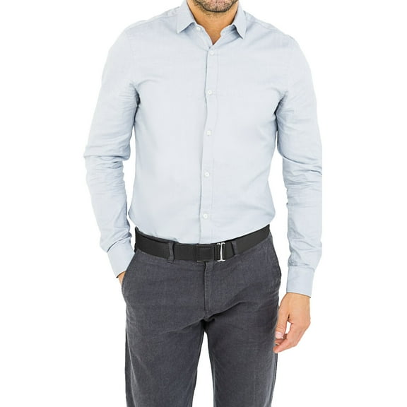 WRITWAA Black Shirt Belt Stay with Elastic Nylon and Anti Slip Clip for Shirt Holding