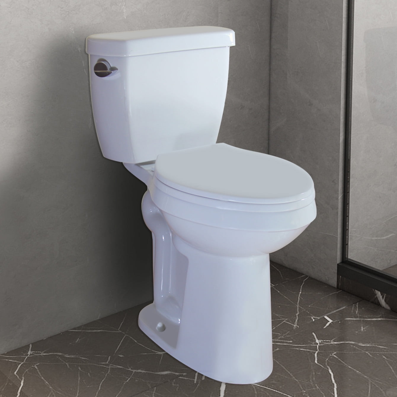 WinZo WZ5888 Elongated Two Piece Toilet with Extra Taller Bowl 21.25in