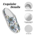 thumbnail image 5 of Haiem Flowers and Butterflies Print Women's Fuzzy Memory Foam House Slipper Cozy Home Footwear Non-slip Winter Slippers-40/41, 5 of 7