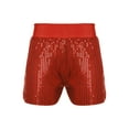 thumbnail image 2 of TiaoBug Kids Girls Sparkly Sequins Boxer Shorts Ballet Sport Shorts Hip Hop Jazz Ballet Dance Boyshorts Red 5-6, 2 of 7