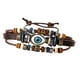 thumbnail image 1 of Pulsera trenzada de cuero sintético con dijes, 1 of 9