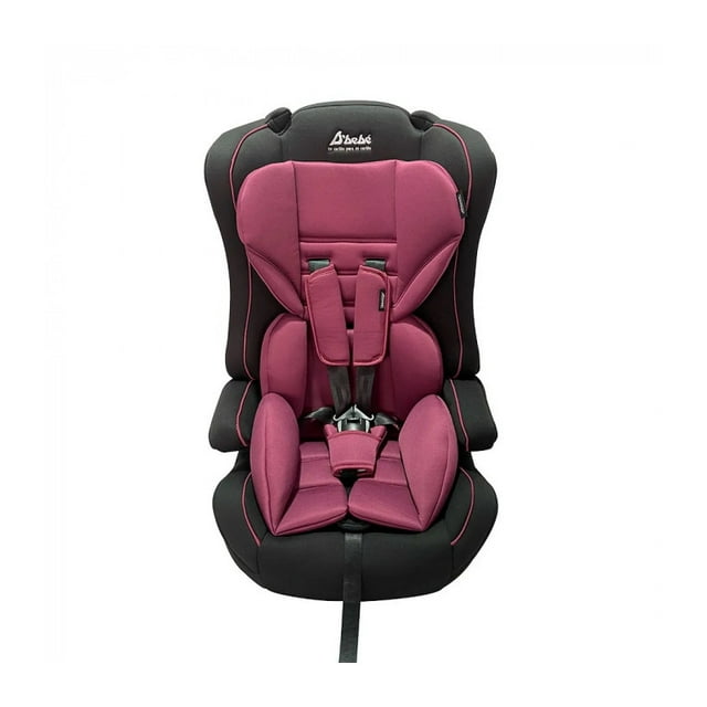 Autoasiento D'Bebe MAXI Booster para Bebe y Auto Rosa hasta 12 años