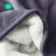 thumbnail image 5 of Bare Home Manta de Cama de Felpa Sherpa Mullida y Suave, Reversible, Liviana, Tamaño Matrimonial/queen, Color Violeta Polvoriento, 5 of 6
