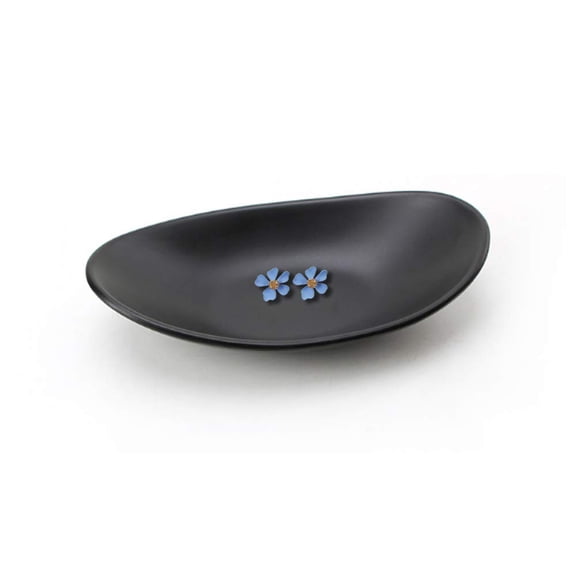 Black Ring Jewellery Tray Organiser Tray, Dresser Decor Key Flat Jewellery Bowl Decorative Oval Dish