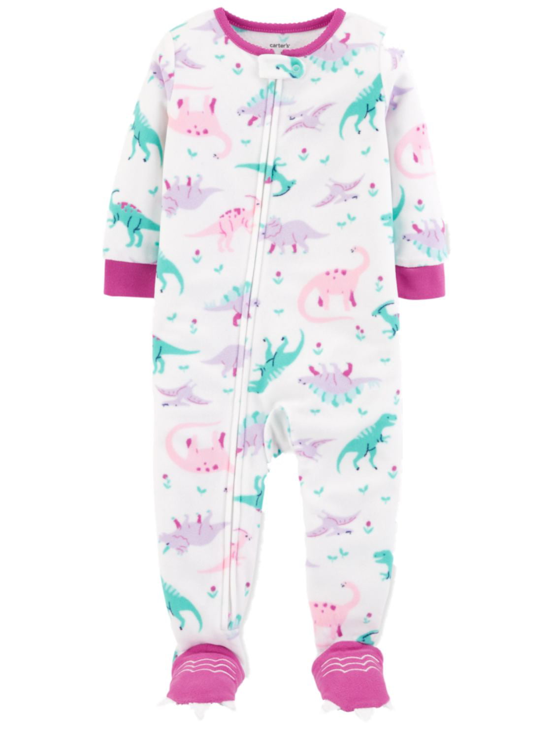 carter's dinosaur footed pajamas
