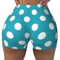 thumbnail image 2 of Uemuo Sky Blue And White Polka Dot Pattern Women Workout Impact Shorts Scrunch Butt Lifting Gym Shorts Seamless Booty Biker Shorts-Large, 2 of 8