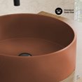 thumbnail image 5 of Lisse 14.5" Concrete Round Vessel Sink in Matte Terracotta, 5 of 9