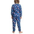 thumbnail image 2 of Muk Luks Soft Knit Matching Family Pajama Set , Navy Blue Car/Ikat, 7-8 (S), 2 of 4