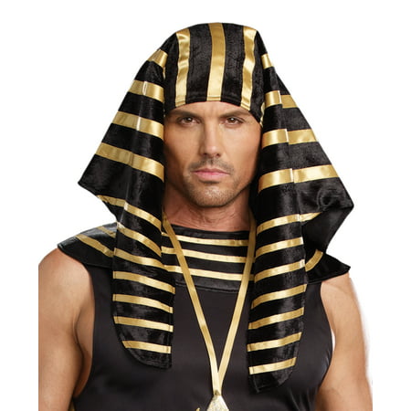 Black Gold Pharaoh Headpiece Adult Halloween
