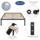 thumbnail image 5 of Magma Life Base de Cama Matrimonial de Metal Resistente, Plataforma con Espacio de Almacenamiento, Fácil Armado, Soporte Antideslizante para Colchón, Diseño Moderno y Duradero, Gran Estabilidad, 5 of 5