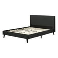 thumbnail image 2 of South Shore Gravity Queen Modern Upholstered Platform Bed and Headboard, in Matte Charcoal, 2 of 12