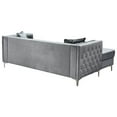thumbnail image 6 of Glory Furniture Paige Velvet Sofa Chaise in Gray, 6 of 6