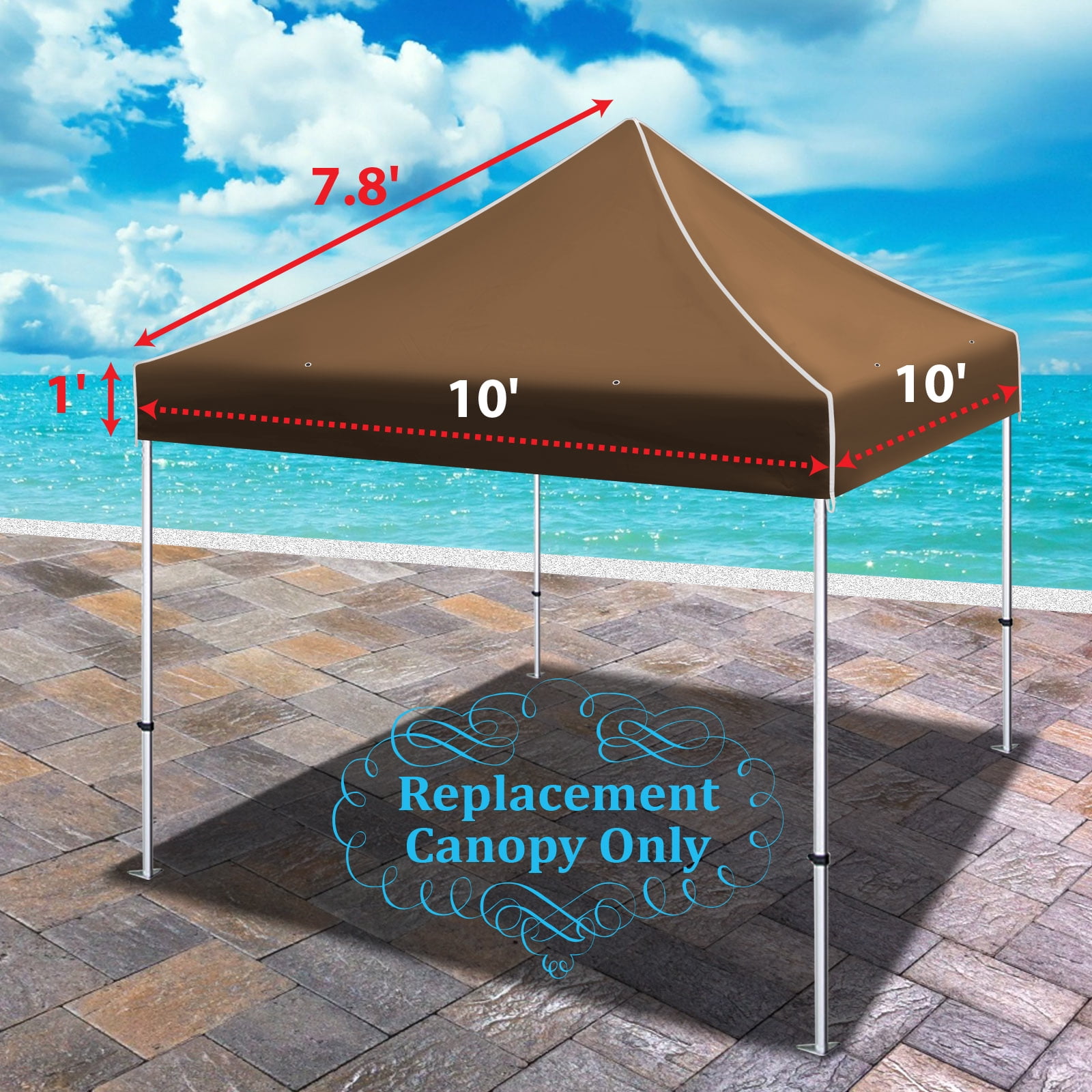 Sunny Ez pop Up instant Canopy 10'X10' Replacement Top