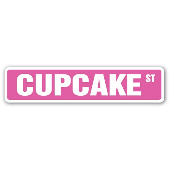 SignMission A-24-SS-CUPCAKE Cupcake Aluminum Street Sign for Bakery Cake Cookies Sweets Candy