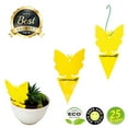 thumbnail image 6 of Best Trap 25 Pack Dual-Sided Yellow Sticky Traps for Outdoor Flying Plant Insect Such as Fungus Gnats, Whiteflies, Aphids, Leafminers,Thrips, 6 of 8