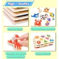 thumbnail image 3 of Puzles de madera SIERLIKY para niños pequeños con forma de animal de granja o marino, 3 of 7