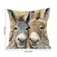 thumbnail image 3 of Cheapark Donkey Embroidery Pillow Cover - 18" Square Soft Plush Cushion for Sofa Living Room Bedroom, Vintage Farmhouse Home Decor, 3 of 6