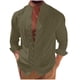 thumbnail image 2 of pstuiky camisa de manga larga para hombre, Camisa informal de moda para hombre, con cuello en V y mangas cortas, transpirable y con botones. camisetas de hombre l, 2 of 6