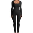 thumbnail image 4 of Women's Yoga Jumpsuit Ribbed One Piece Tank Tops Jumpsuit Sleeveless Exercise Jumpsuit, 4 of 7