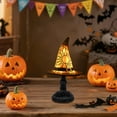 thumbnail image 6 of Halloween Stained Glass Witch LED Hat Lamp, Handmade Gothic Witch Hat Night Light for Indoor Outdoor Party & Spooky Halloween Decoration Gifts, 6 of 6