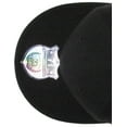 thumbnail image 6 of Kbethos Solid Flat Brim Bill Fitted Baseball Cap, Black, 6 of 7
