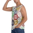 thumbnail image 3 of Easygdp Travel Stamp Men's Breathable Tank Tops Sleeveless Sporty T Shirts for Basketball, Mountaineering, Bodybuilding -XX-Large, 3 of 8
