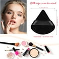 thumbnail image 4 of Triangle Powder Puffs 6pcs, Soft Face Makeup Puff for Loose Powder Mineral Powder Body Powder, Wedge Shape Velour Cosmetic Makeup Sponge for Contouring, Beauty Tools (Black&Gray), 4 of 5
