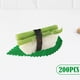 thumbnail image 1 of 200 piezas de hojas artificiales para decoración de platos de Sushi, hojas falsas creativas verde oscuro, 1 of 8