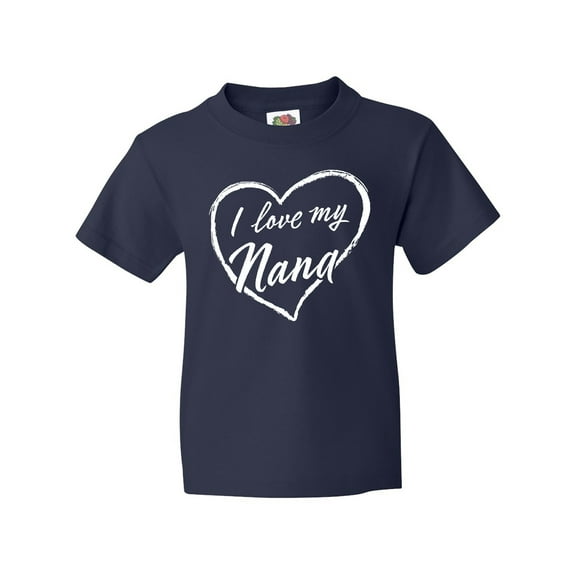 Inktastic I Love My Nana in White Chalk Heart Youth T-Shirt