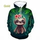 thumbnail image 2 of Sudadera con capucha con estampado 3D de animales perezosos para hombre, sudadera informal de gran tamaño, sudadera con capucha de manga larga para hombre y mujer, ropa de calle, 2 of 5