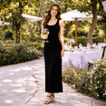 thumbnail image 3 of Miss Lavish London Women’s Black Party Casual Dress, Stylish Round-Neck Swing Design with Half Sleeves, Relaxed Above Knee Fit, X-Large, 3 of 5