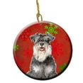 thumbnail image 1 of Caroline's Treasures KJ1185CO1 Flocons de Neige Rouges Ornement en Céramique Schnauzer de Noël, 1 of 3