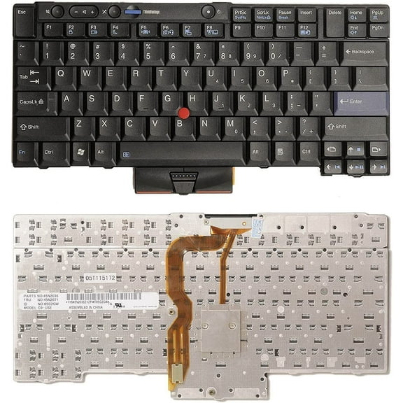 Laptop Keyboard Replacement for Lenovo IBM Thinkpad T400s T410s T410 T510 W510 T420 T520 T520i W520 W520i Series P/N: 45N2141 45N2071 45N2211, US Layout Black Color
