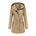 thumbnail image 1 of Uinagy Women's Zipper Drawstring Large Size Windbreaker Jacket, 1 of 8