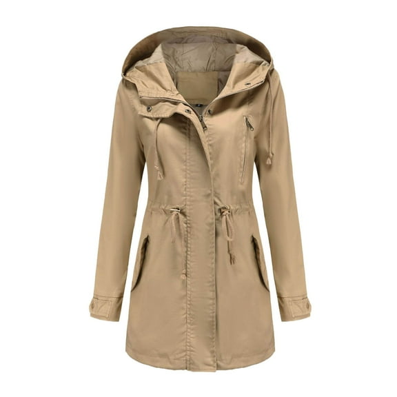 Women Light Jacket Active Outdoor Trench Windbreaker Coat With Hood Lightweight Plus Size For Girls for Women Polish Jacket Jacket without Hood Ll Womens Casual Anorak Jacket Petite Womens Jacket