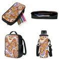 thumbnail image 3 of Xixirimido Swirl Hippie Flower Pattern 17" Backpack Set with Lunch Bag, Pen Case, and Water Bottle Carrier Kids Students Large Capacity School Bag 4Pcs Sets for Boy Girl, 3 of 6