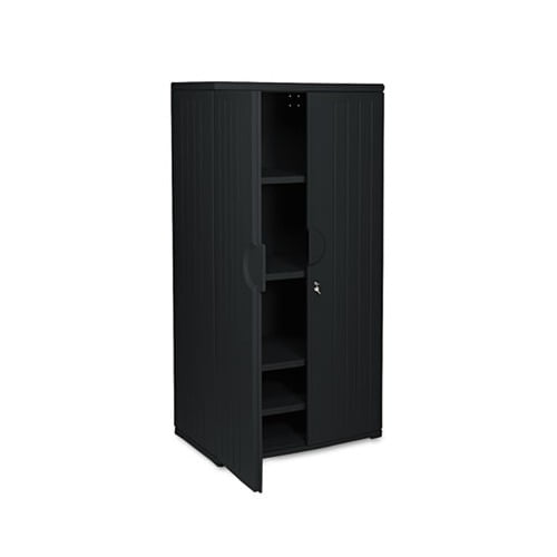 OfficeWorks Resin Storage 36w x 22d x 72h, Black