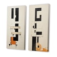thumbnail image 3 of Designart "Abstract Monochrome Minimalism New Order V" Modern Geometric Wall Art Set Of 2 - Modern Black Wall Decor Set Of 2, 3 of 6