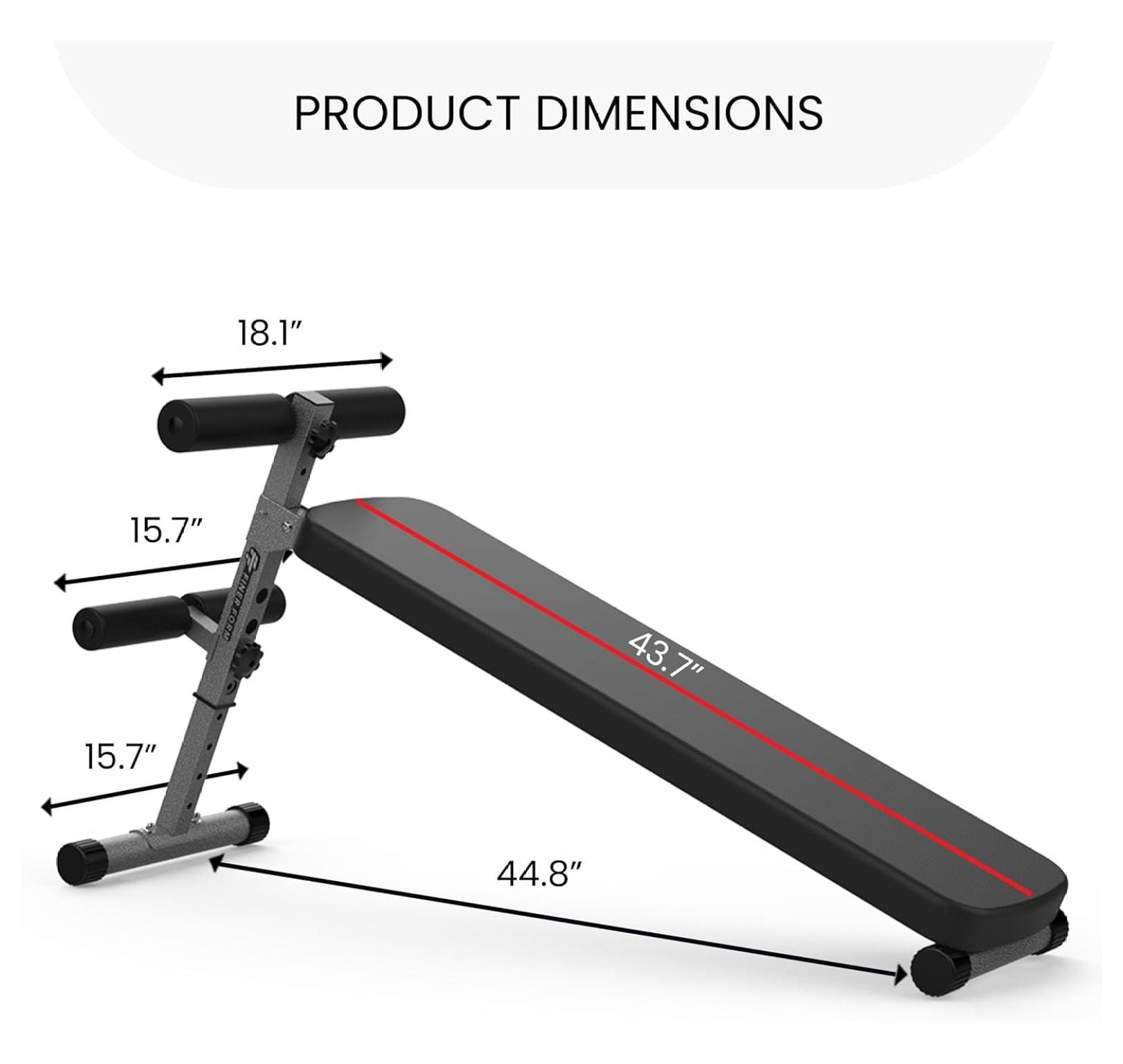 Finer Form Gym-Quality Adjustable Sit Up Ab & Decline Weight for Home Gym Strength Training.