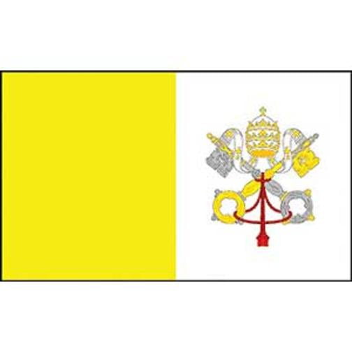 Vatican Flag On A Stick 12" x 18"