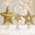 thumbnail image 6 of Christmas Tree Topper Christmas Tree Top Decoration Hollowed-Out Glitter Xmas Tree Topper Ornaments for Holiday Home Office Shopping Mall Decors, 6 of 7
