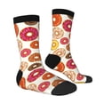 thumbnail image 3 of Uemuo Donut Pattern Women's Crew Socks, Soft Durable Breathable Moisture-Wicking with Odor Control Cotton socks, 3 of 9