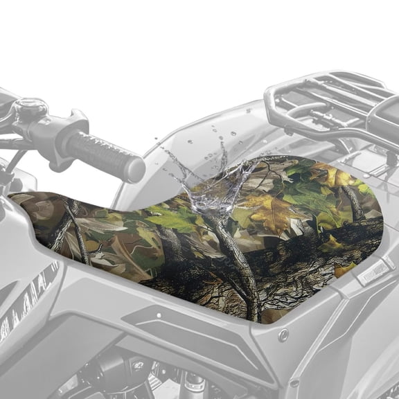 KUIFORTI Green Camo ATV Seat Cover Elastic Fabrics Waterproof Four Wheeler Accessories ATV Accessories Compatible with Polaris Sportsman Honda Rancher Foreman Scrambler