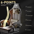 thumbnail image 6 of HLDIRECT Ergonomic Gaming Chair with Footrest, Gamer Chair with Lumbar & Headrest, Computer Chair for Adults, Black, 6 of 6