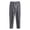 Dark Gray, variant on Men Drawstring Waist Linen Straight Ankle Pants Side Traditional Frog Buttons Crinkle Breathable Oriental Style Vacation Casual Trousers Black XXXXXL