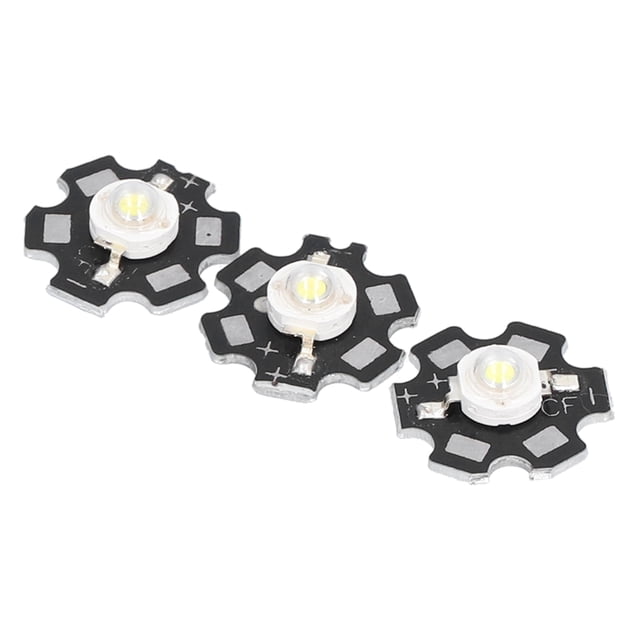 Chip de fuente de luz, 10PCS 1W Accesorio de lámpara de chip LED Emisor de luz LED Funcionalidad de alta precisión