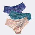 thumbnail image 4 of CHAO Paquete de 6 calzoncillos de encaje para mujer, bragas de encaje ultrafinas, ropa interior sexy, bikini suave de talle bajo, 4 of 5