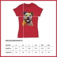 thumbnail image 5 of Tee Hunt Beware of Pit Bull T-Shirt Dean Russo Art Colorful Cute Dog Women's T-Shirt Tee, Red, X-Large, 5 of 5