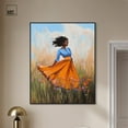 thumbnail image 3 of Flowing in Orange Canvas Glam Art by Art Remedy, Black Frame, 36" x 45", 3 of 7
