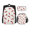thumbnail image 1 of Disketp Chili Mochila Estampada de Gran Capacidad con Lonchera y Estuche, Set de 3 Piezas para Estudiantes, 1 of 7